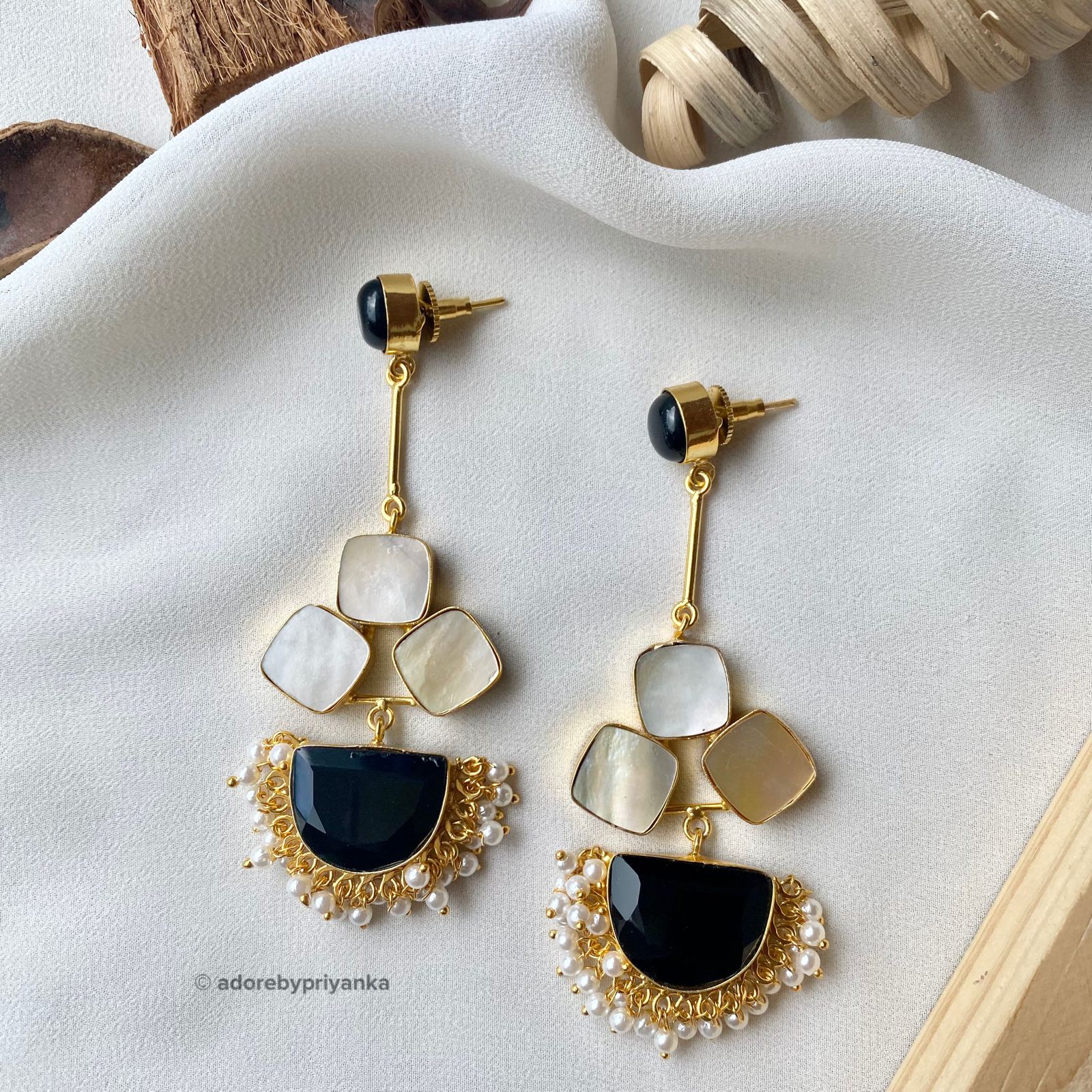 Classy Pendulum MOP Earring (Colour Options) - Image 17