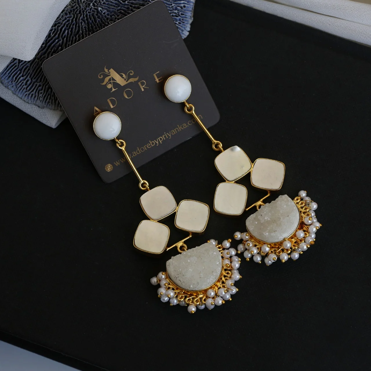 Classy Pendulum MOP Earring (Colour Options) - Image 19
