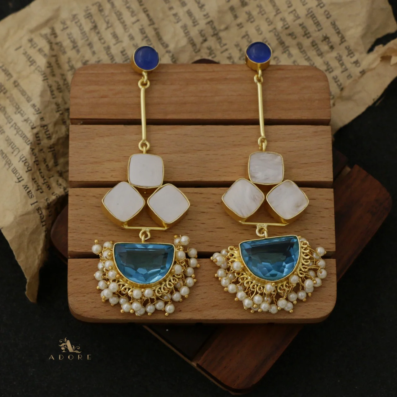 Classy Pendulum MOP Earring (Colour Options) - Image 23