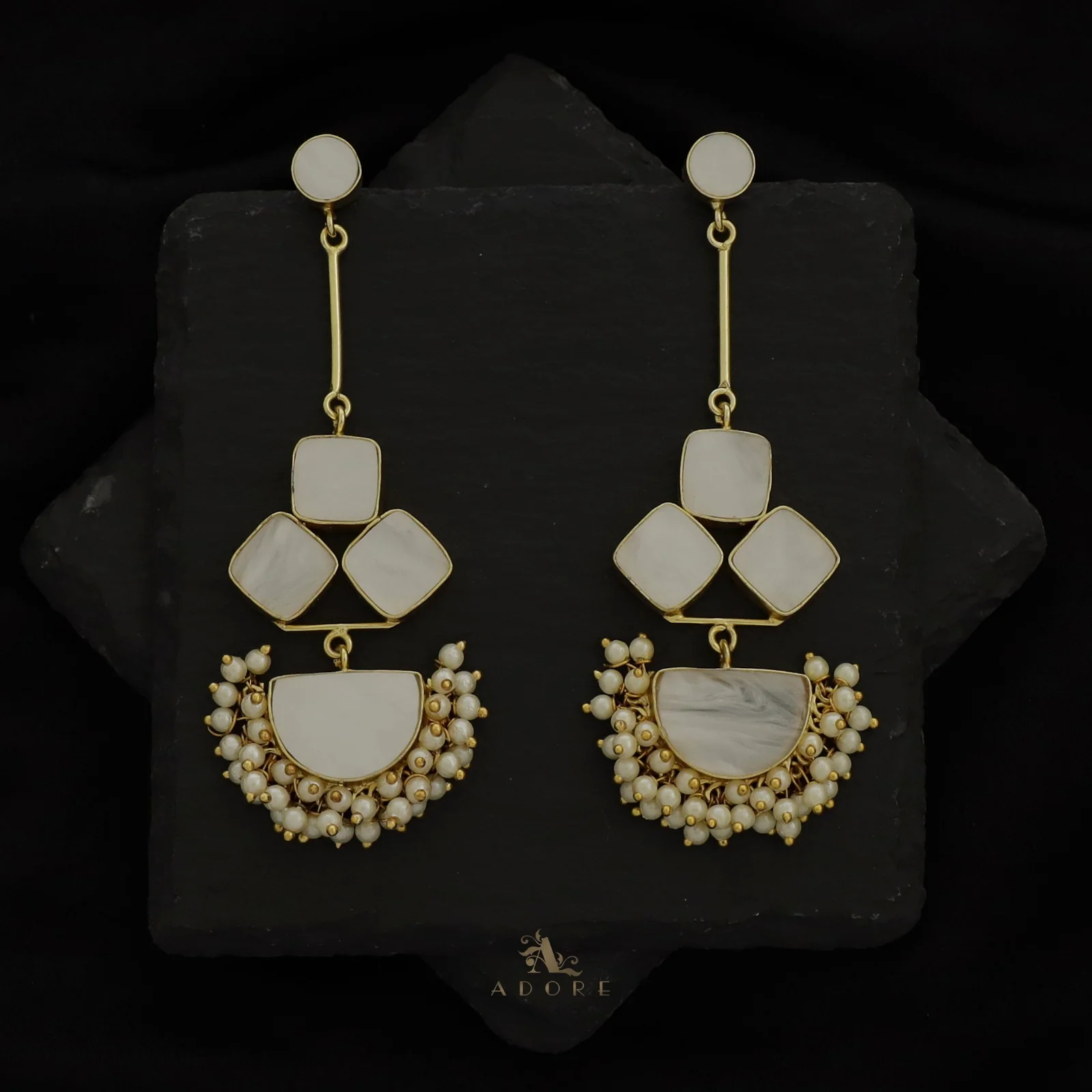 Classy Pendulum MOP Earring (Colour Options) - Image 24