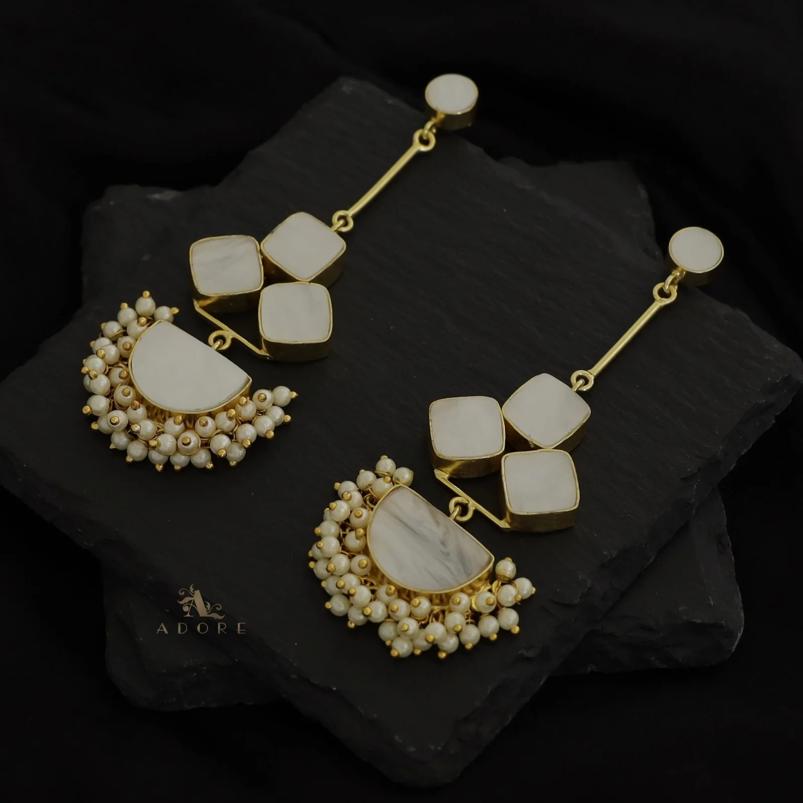 Classy Pendulum MOP Earring (Colour Options) - Image 25