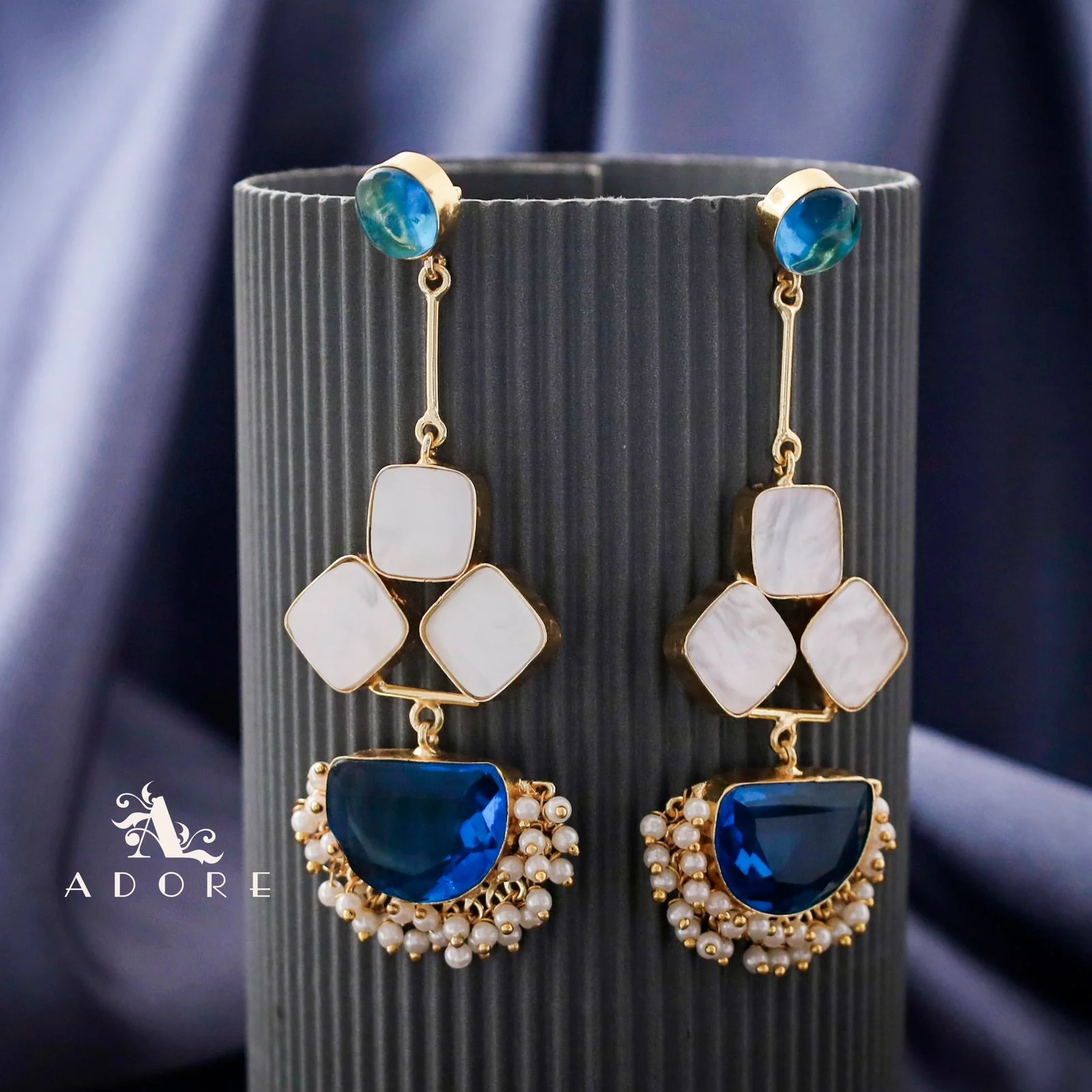 Classy Pendulum MOP Earring (Colour Options) - Image 26
