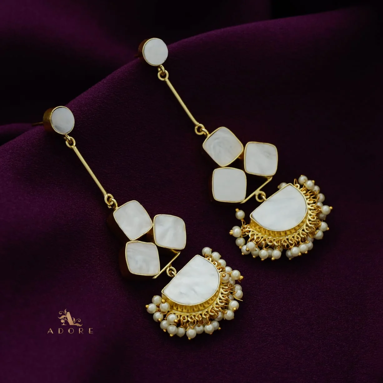 Classy Pendulum MOP Earring (Colour Options) - Image 27