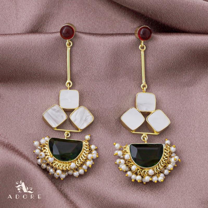 Classy Pendulum MOP Earring (Colour Options) - Image 33