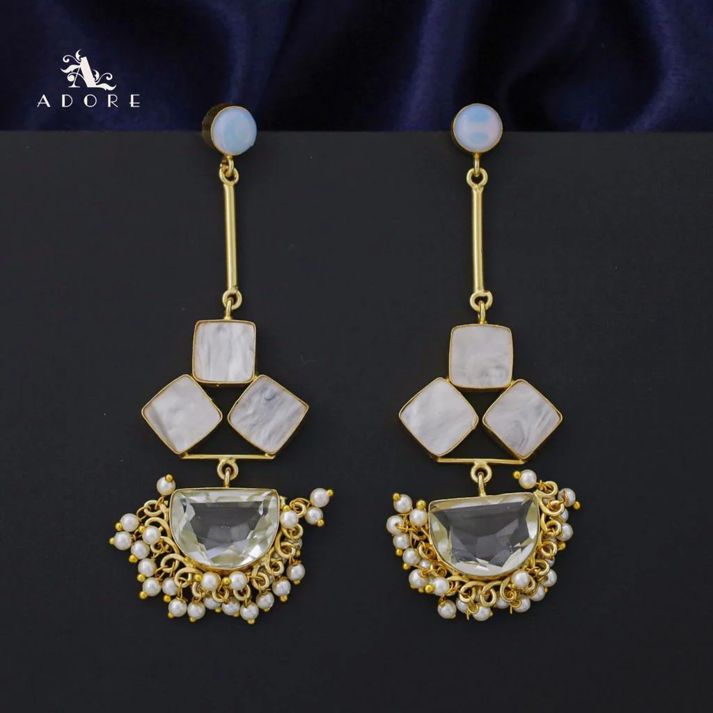 Classy Pendulum MOP Earring (Colour Options) - Image 35