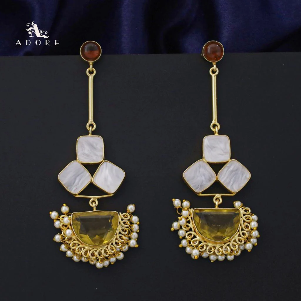 Classy Pendulum MOP Earring (Colour Options) - Image 39