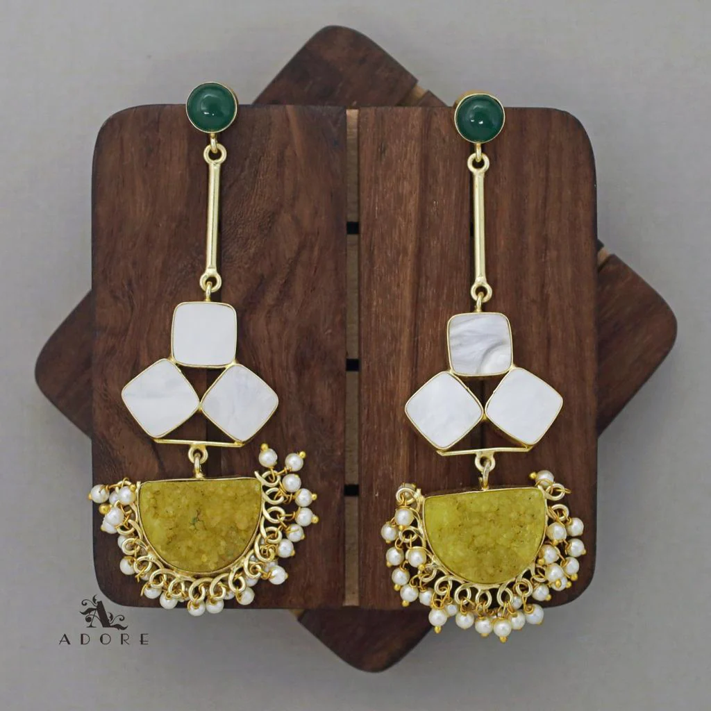 Classy Pendulum MOP Earring (Colour Options) - Image 40