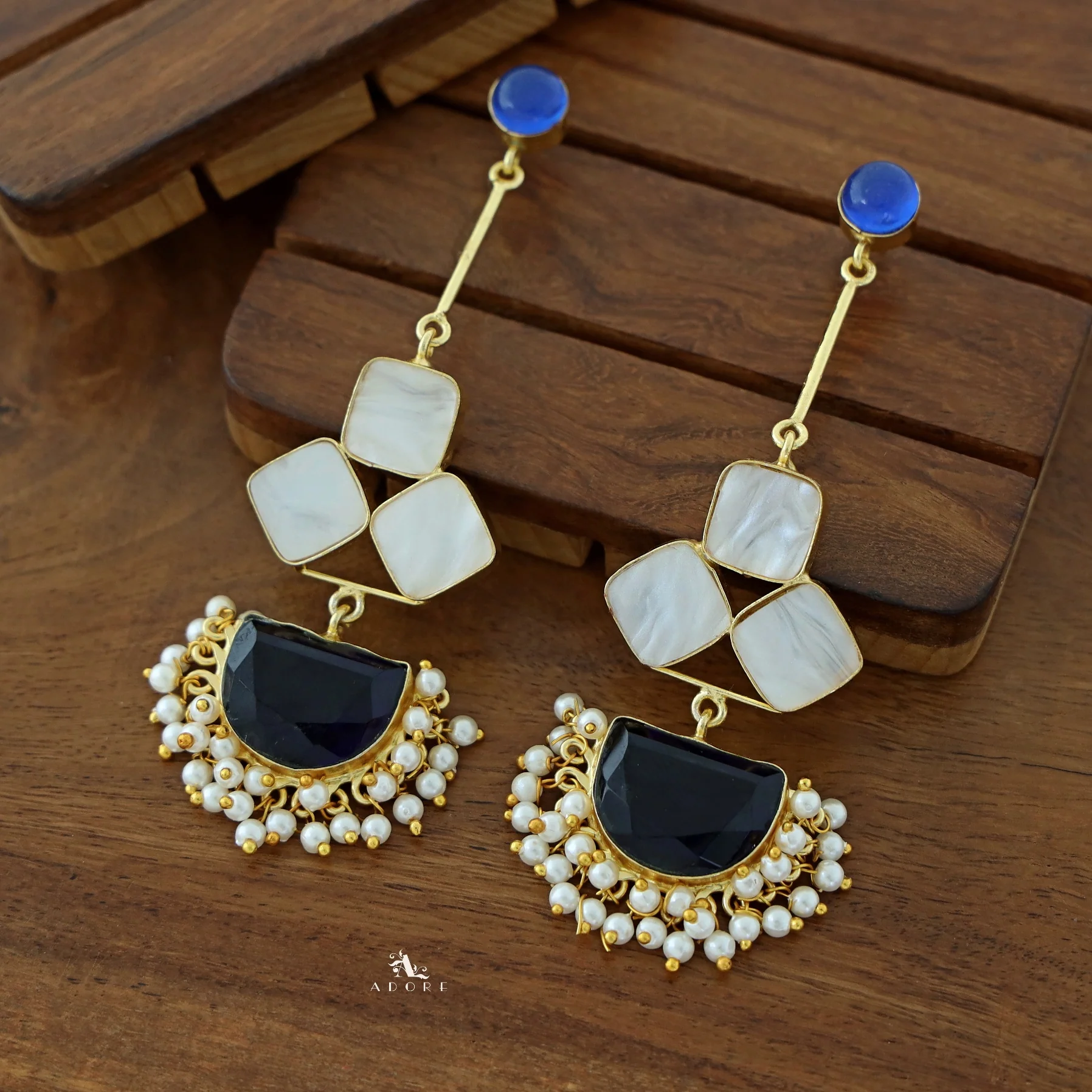 Classy Pendulum MOP Earring (Colour Options) - Image 51