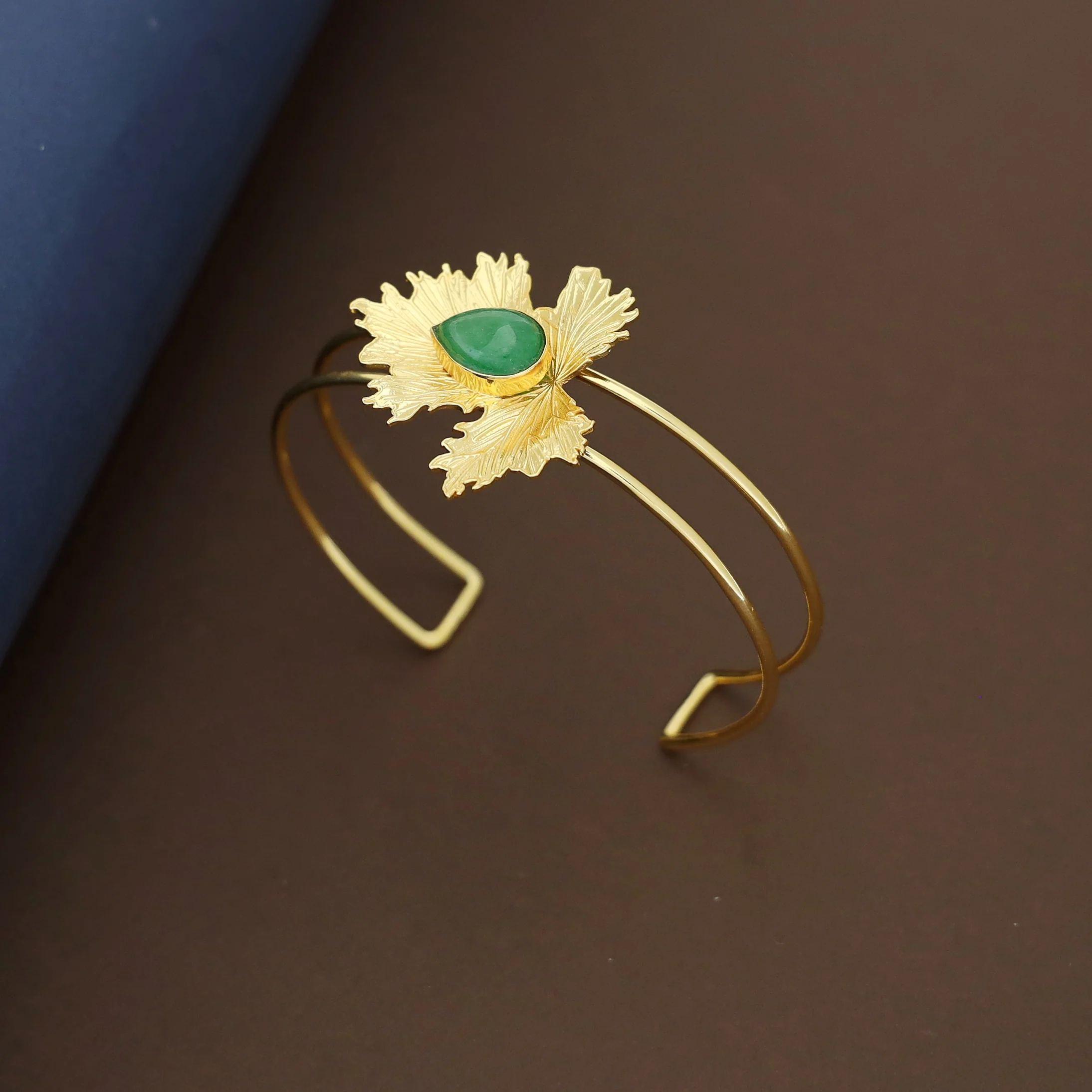 Clement Maple Leaf Natural Oval Stone Bracelet - Image 6