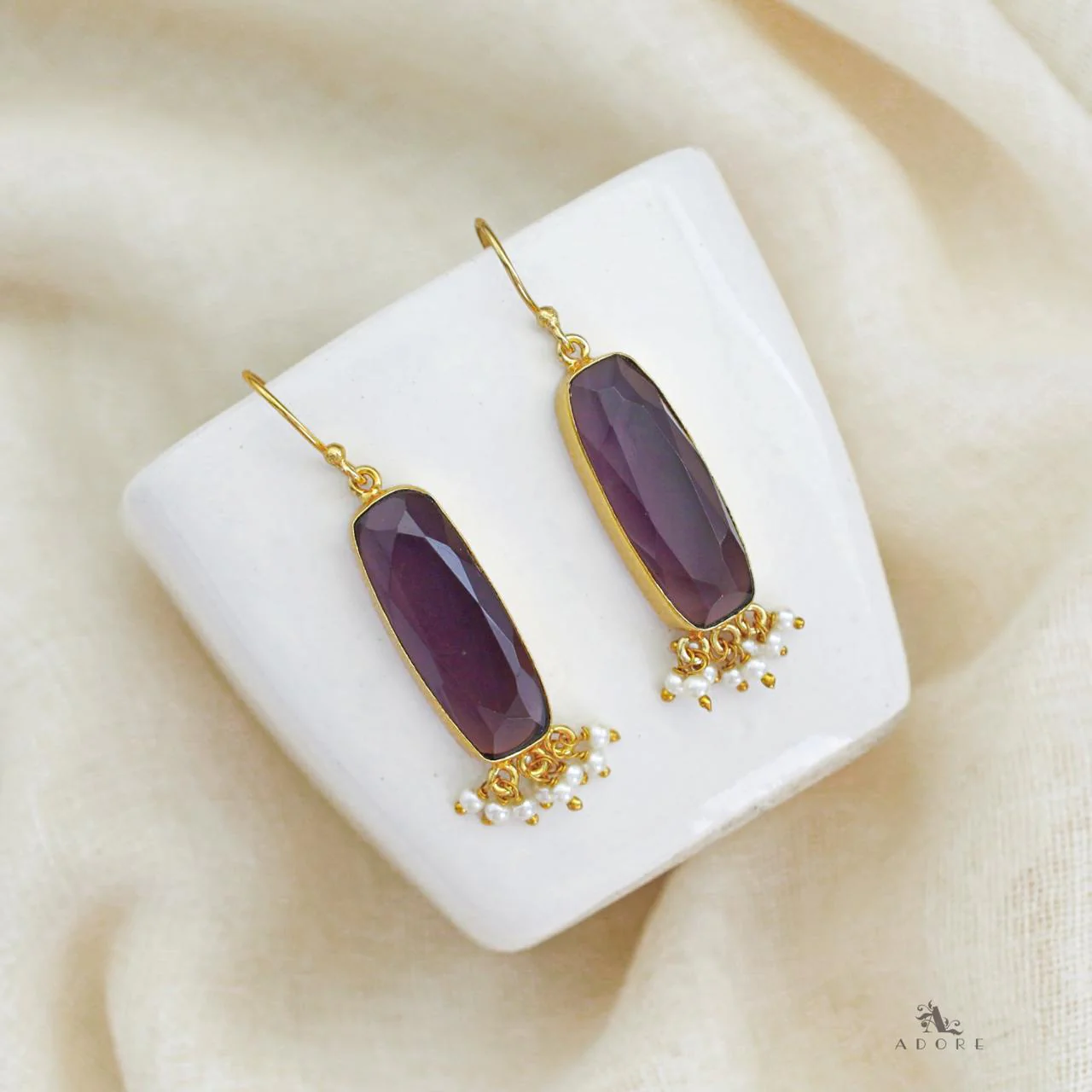Clezta Rectangle Pearl Drop - Image 17