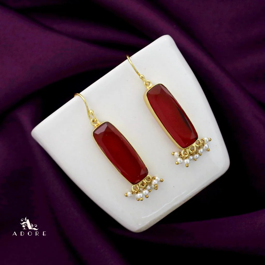 Clezta Rectangle Pearl Drop - Image 2