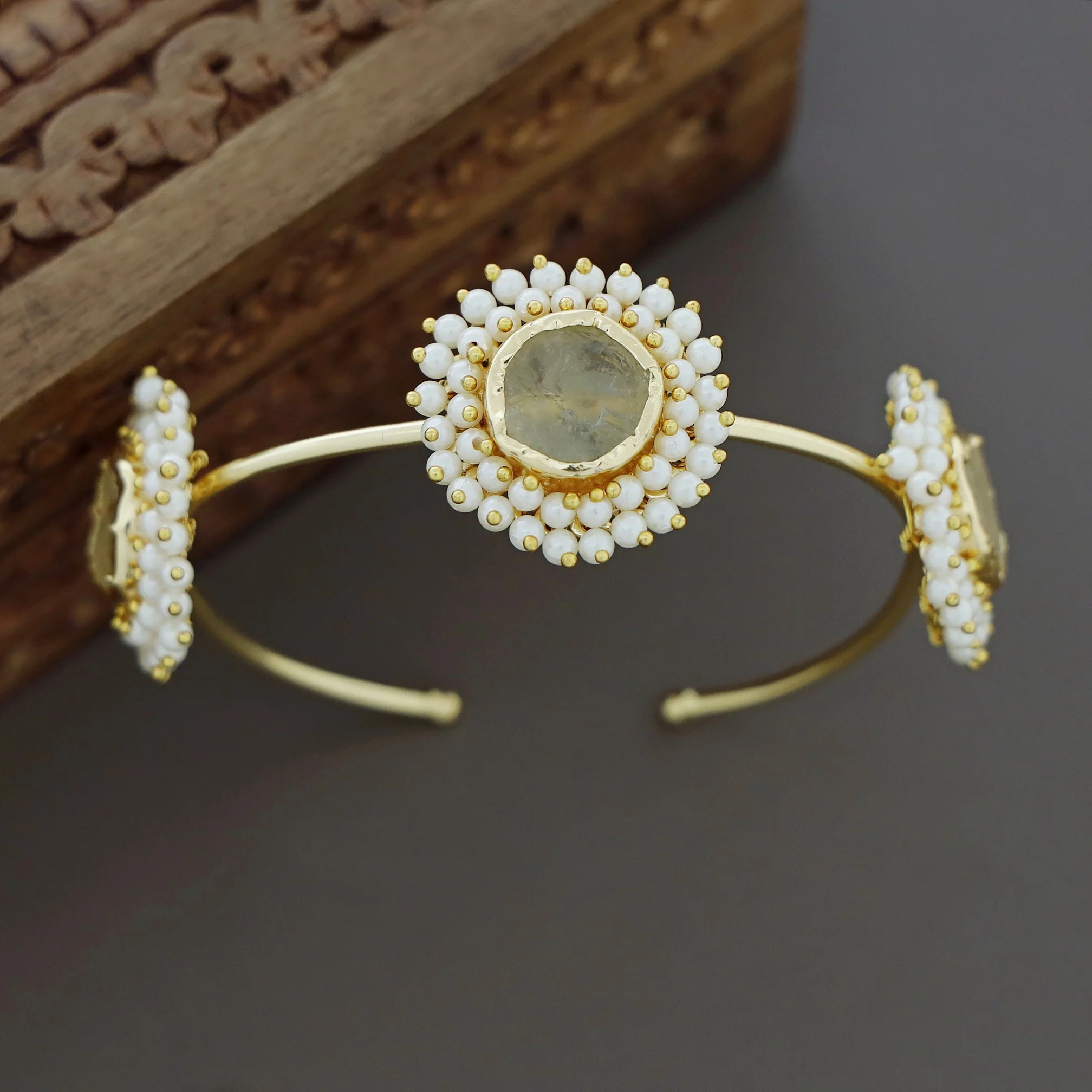 Cluster Pearl 3 Stone Bracelets - Image 18