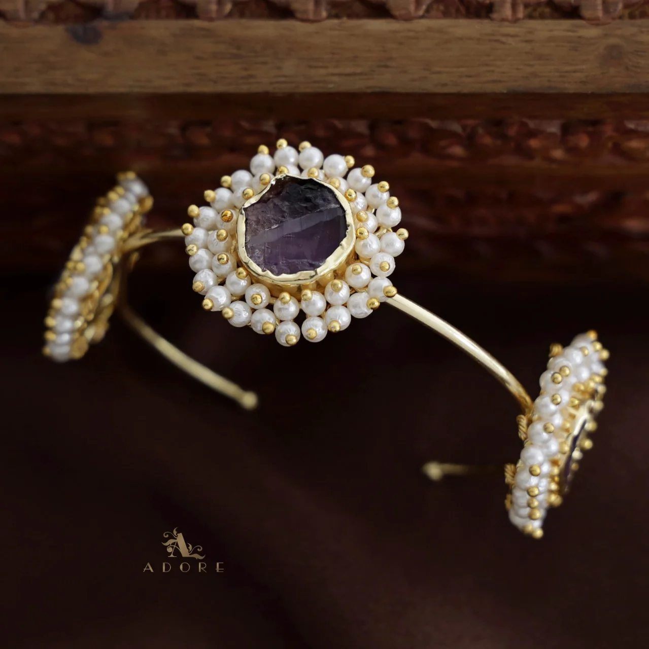 Cluster Pearl 3 Stone Bracelets - Image 3