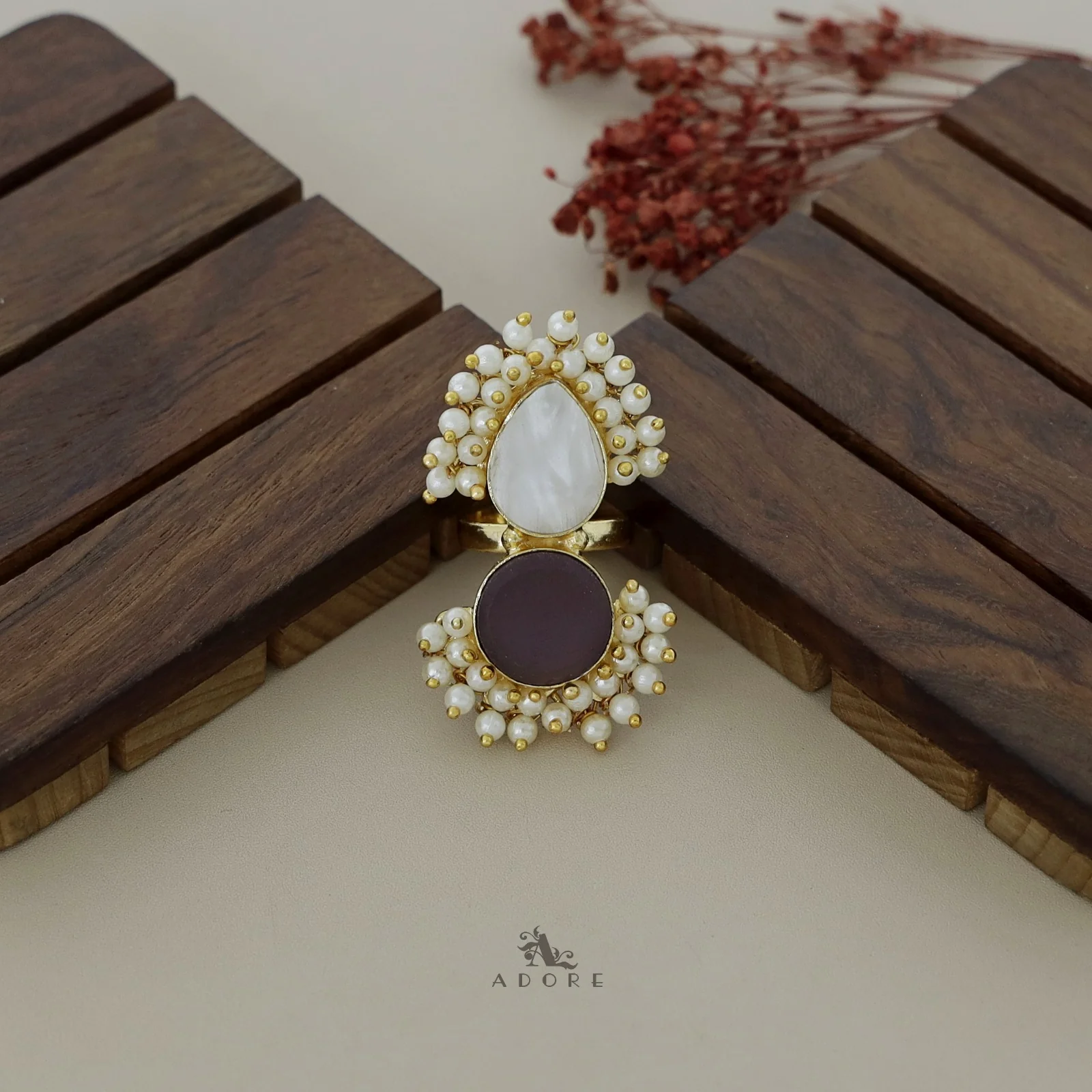 Cluster Pearl Angelic MOP Ring - Image 16