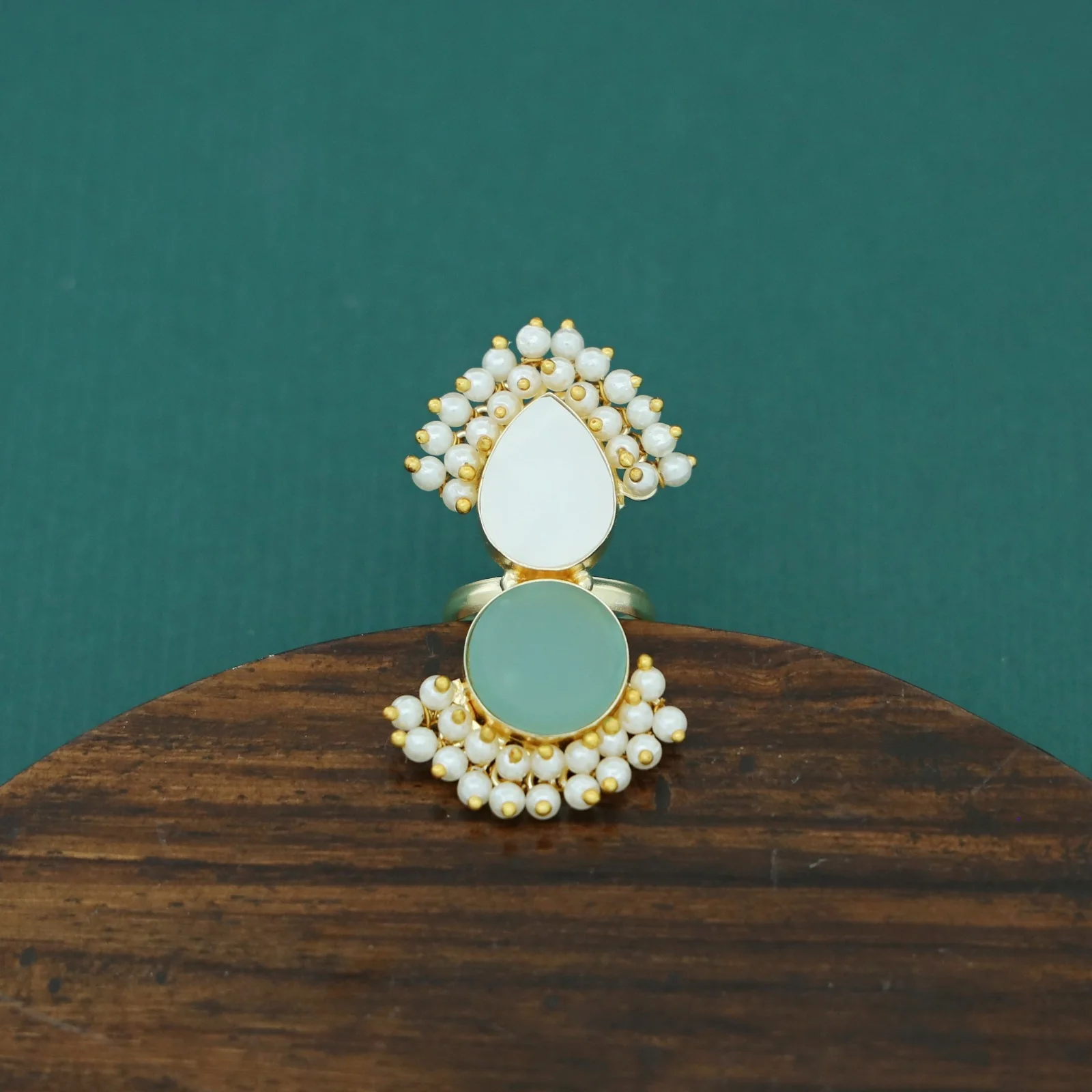 Cluster Pearl Angelic MOP Ring - Image 17