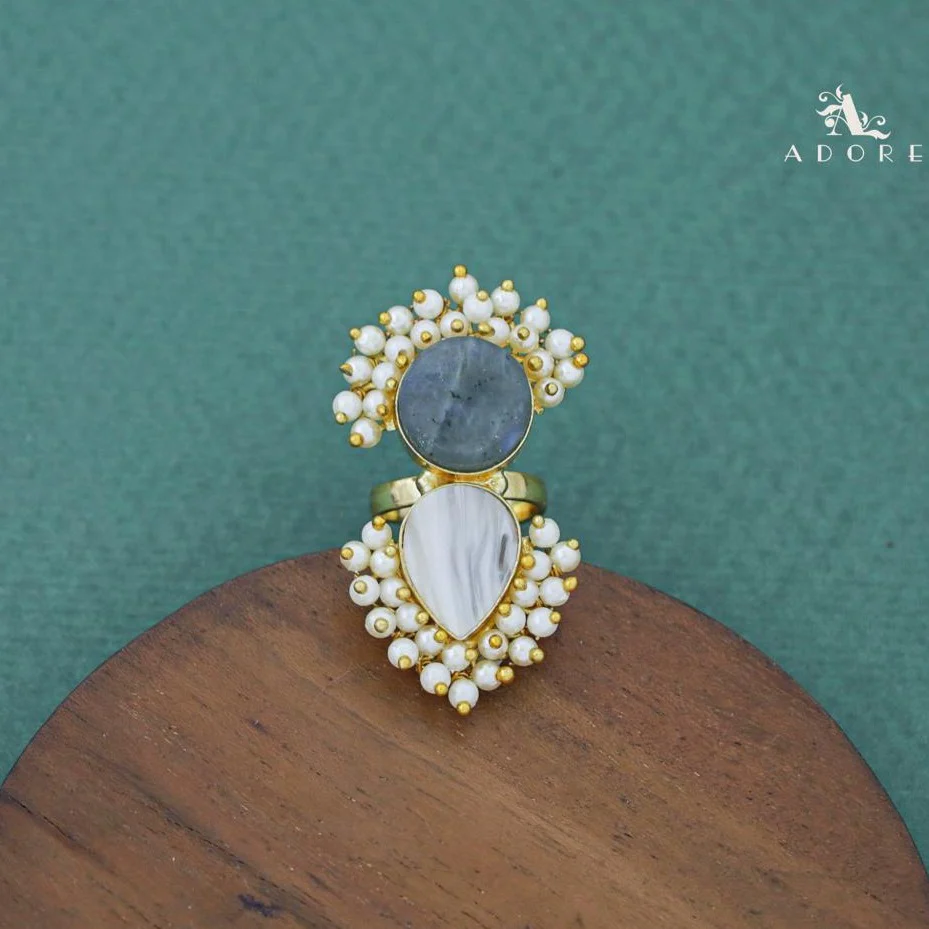Cluster Pearl Angelic MOP Ring - Image 3