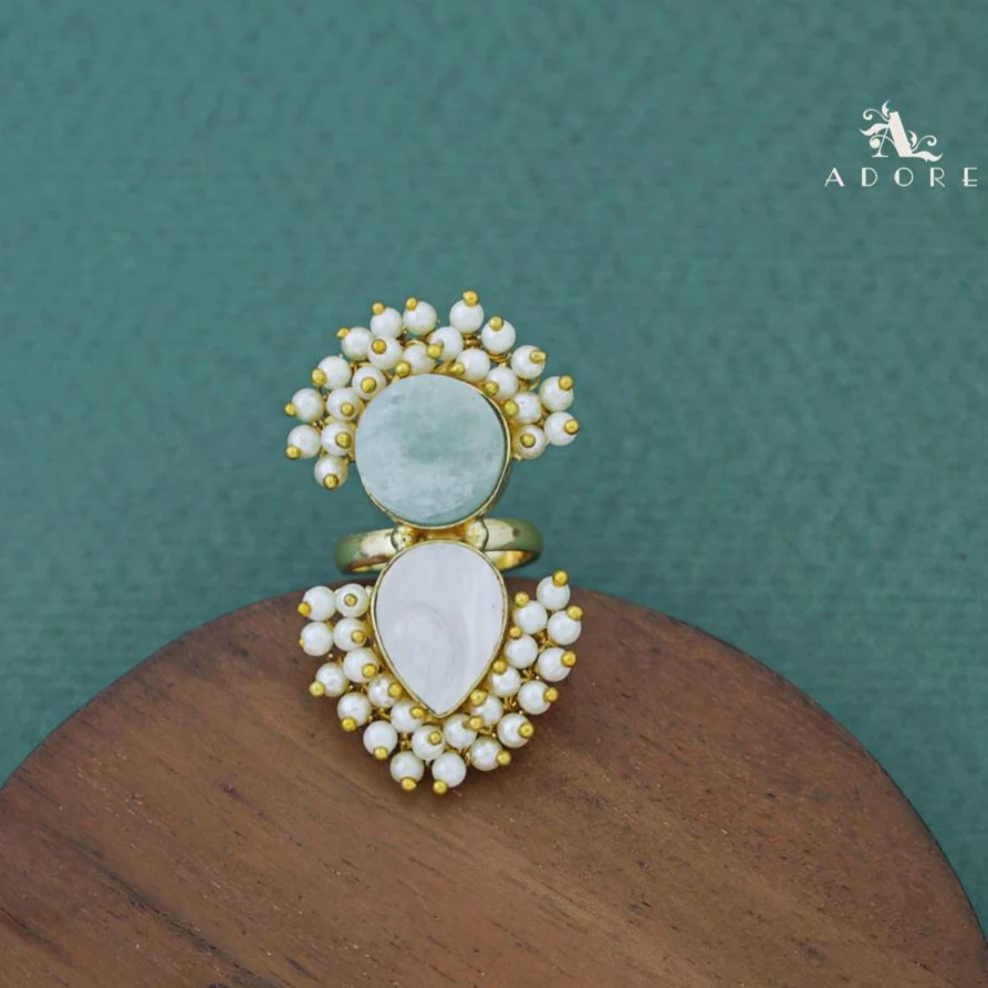 Cluster Pearl Angelic MOP Ring - Image 4
