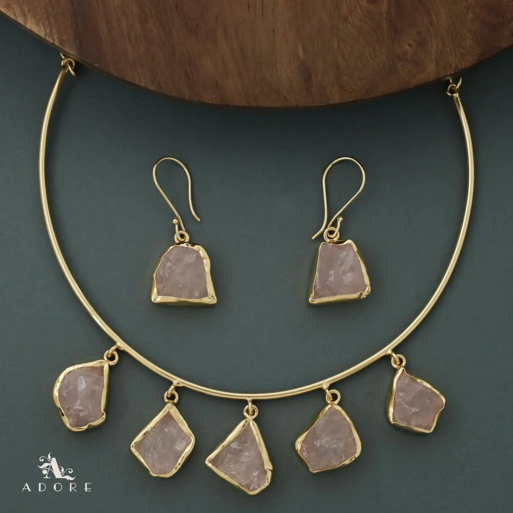 Colby 5 Raw Stone Neck Cuff With Drop - Image 18