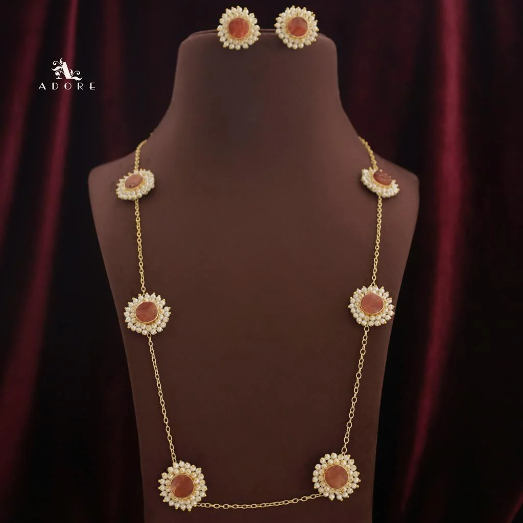 8 Stone Raw Stone Neckpiece with Earring - Image 16