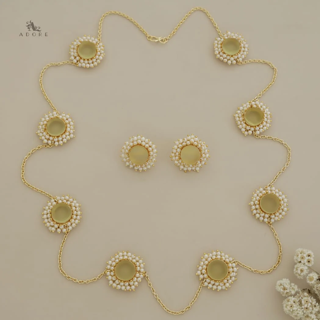 8 Stone Raw Stone Neckpiece with Earring - Image 18