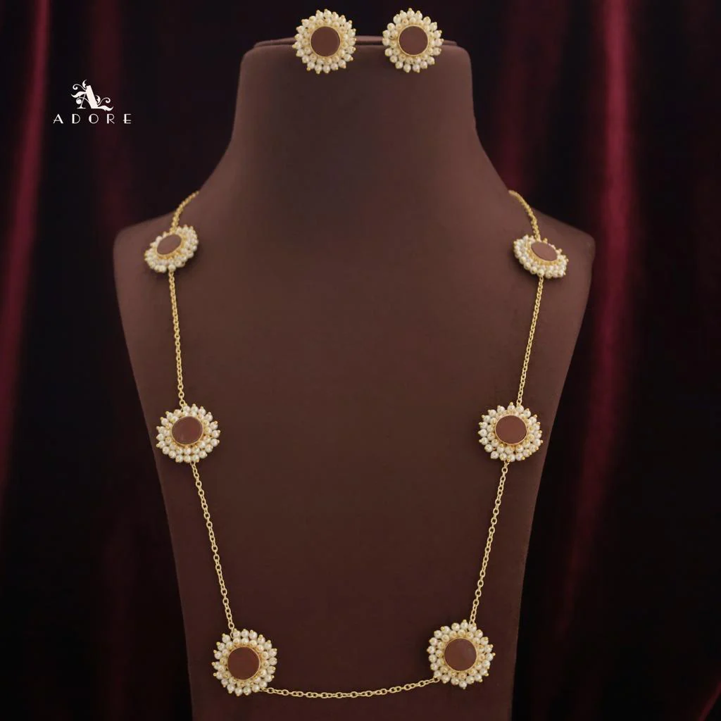 8 Stone Raw Stone Neckpiece with Earring - Image 21