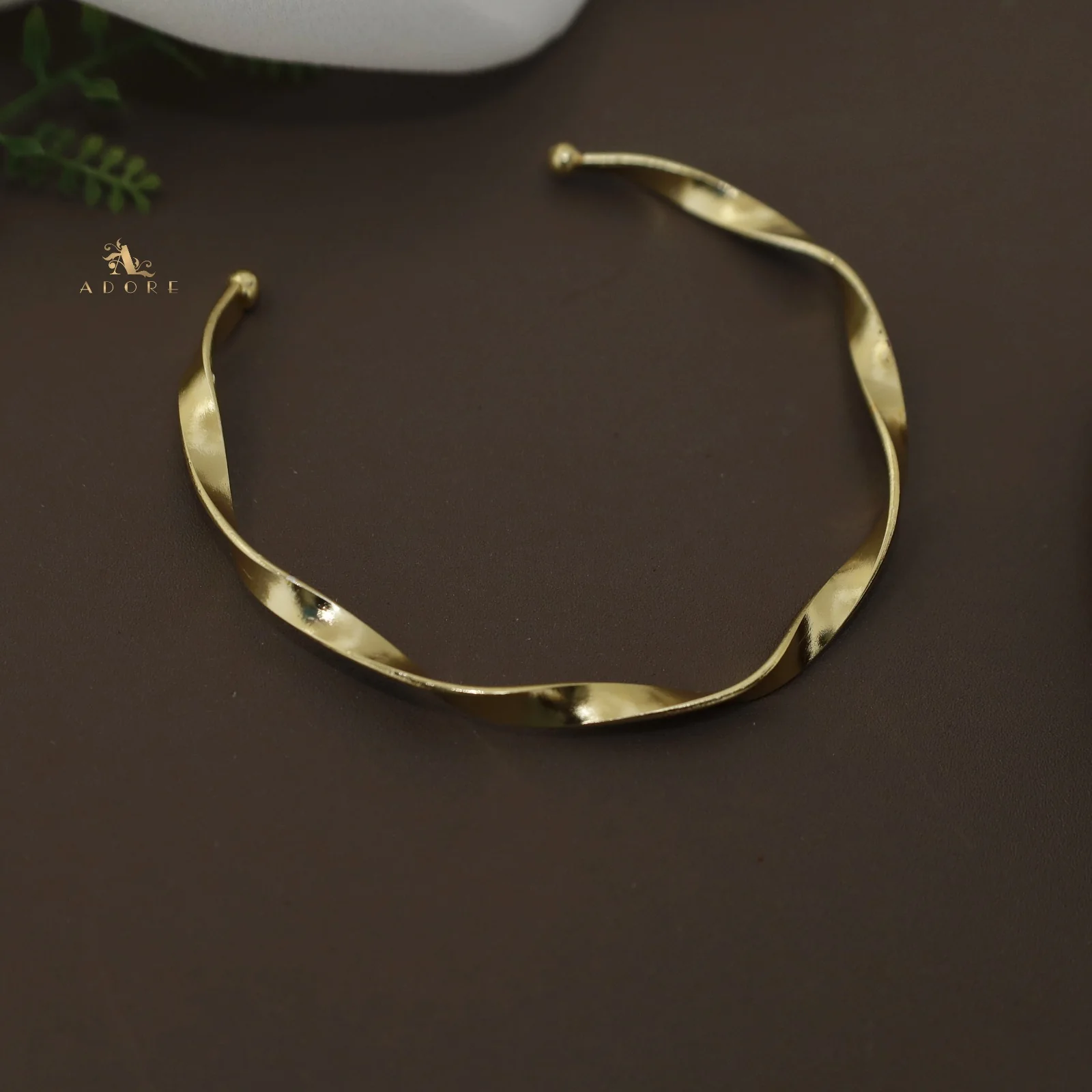 Golden Twisted Bangle - Image 2