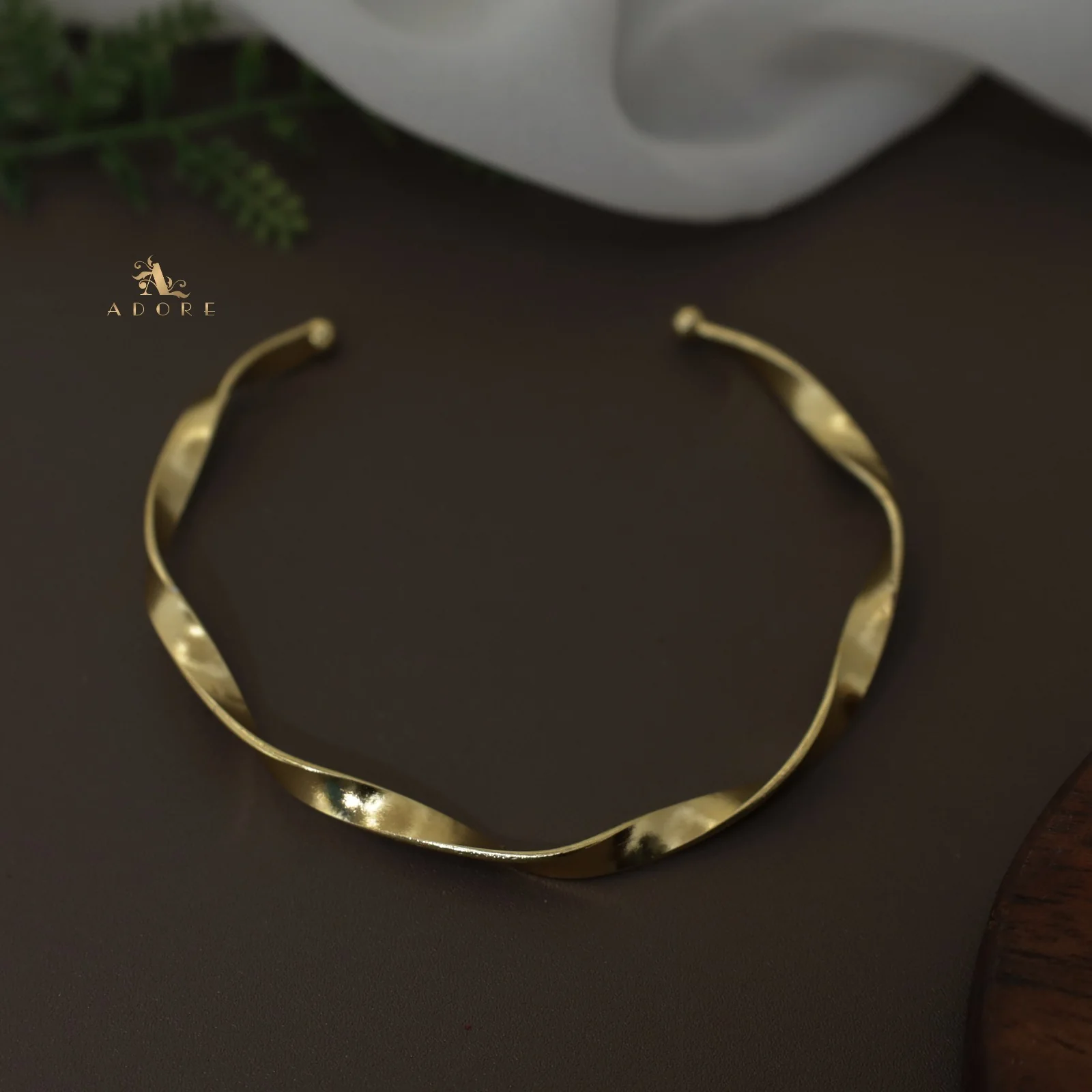 Golden Twisted Bangle - Image 3
