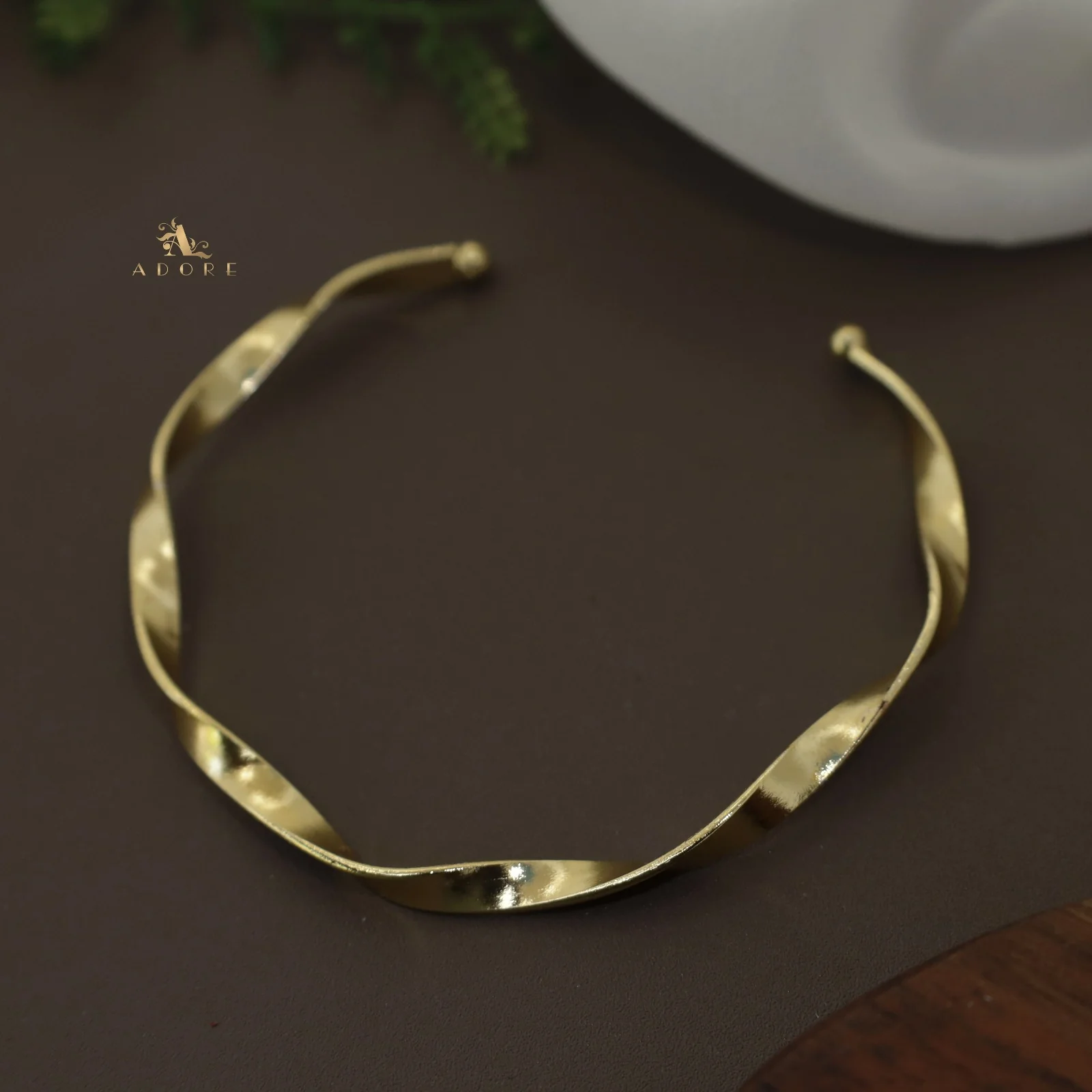 Golden Twisted Bangle - Image 4