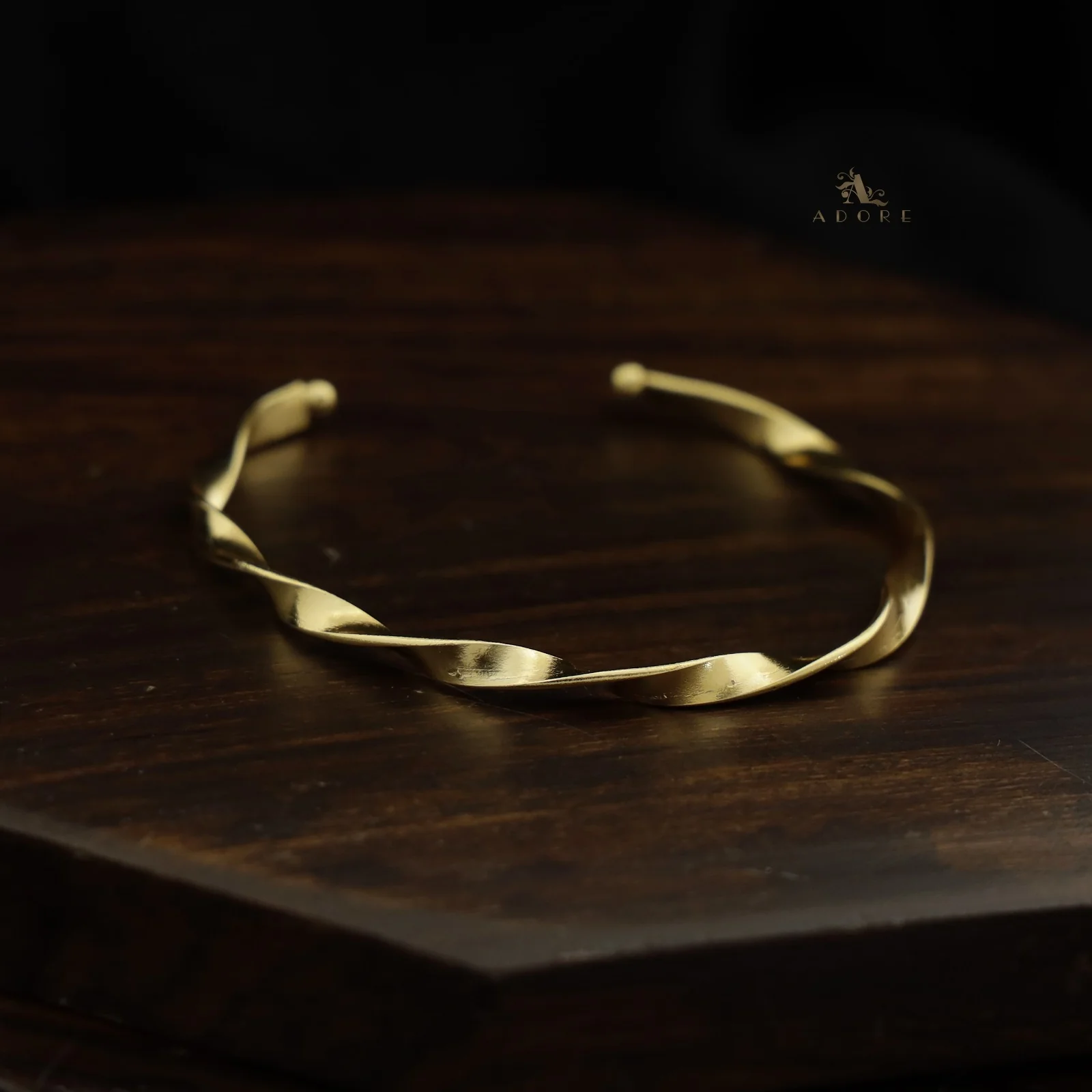 Golden Twisted Bangle - Image 5