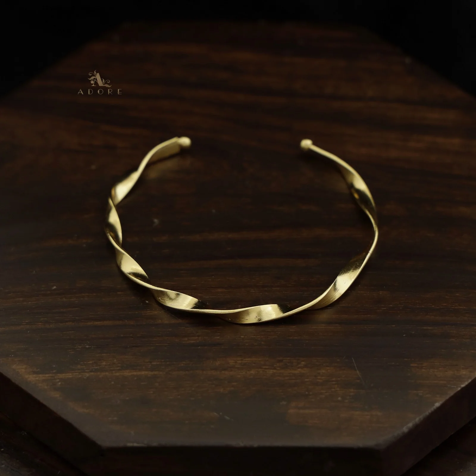 Golden Twisted Bangle - Image 7