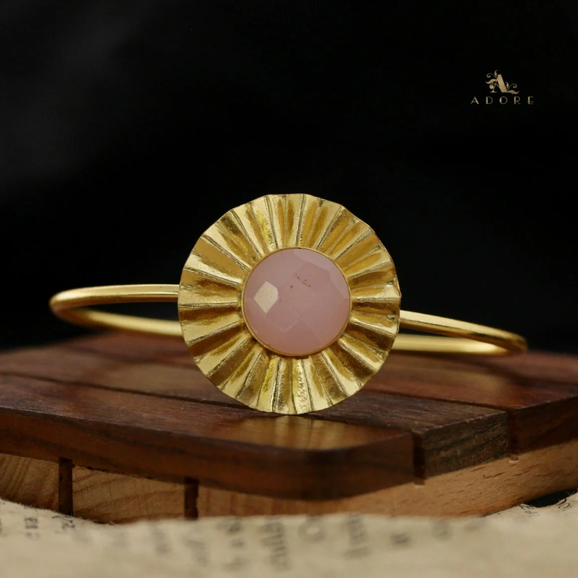 Juliette Round Glossy Flower Bangle - Image 4
