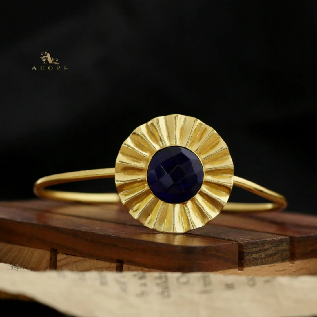 Juliette Round Glossy Flower Bangle - Image 8