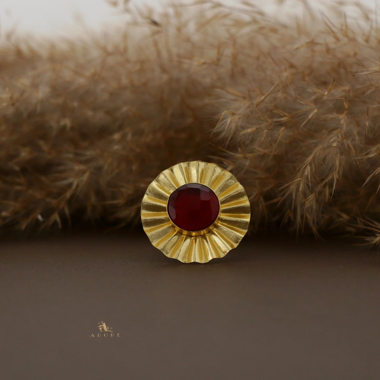 Juliette Round Glossy Flower Ring - Image 3