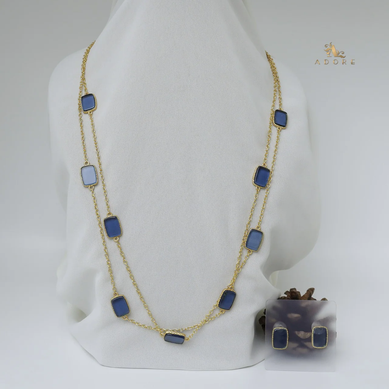 Lajvanti 2 Layer Long Neckpiece With Earring - Image 18