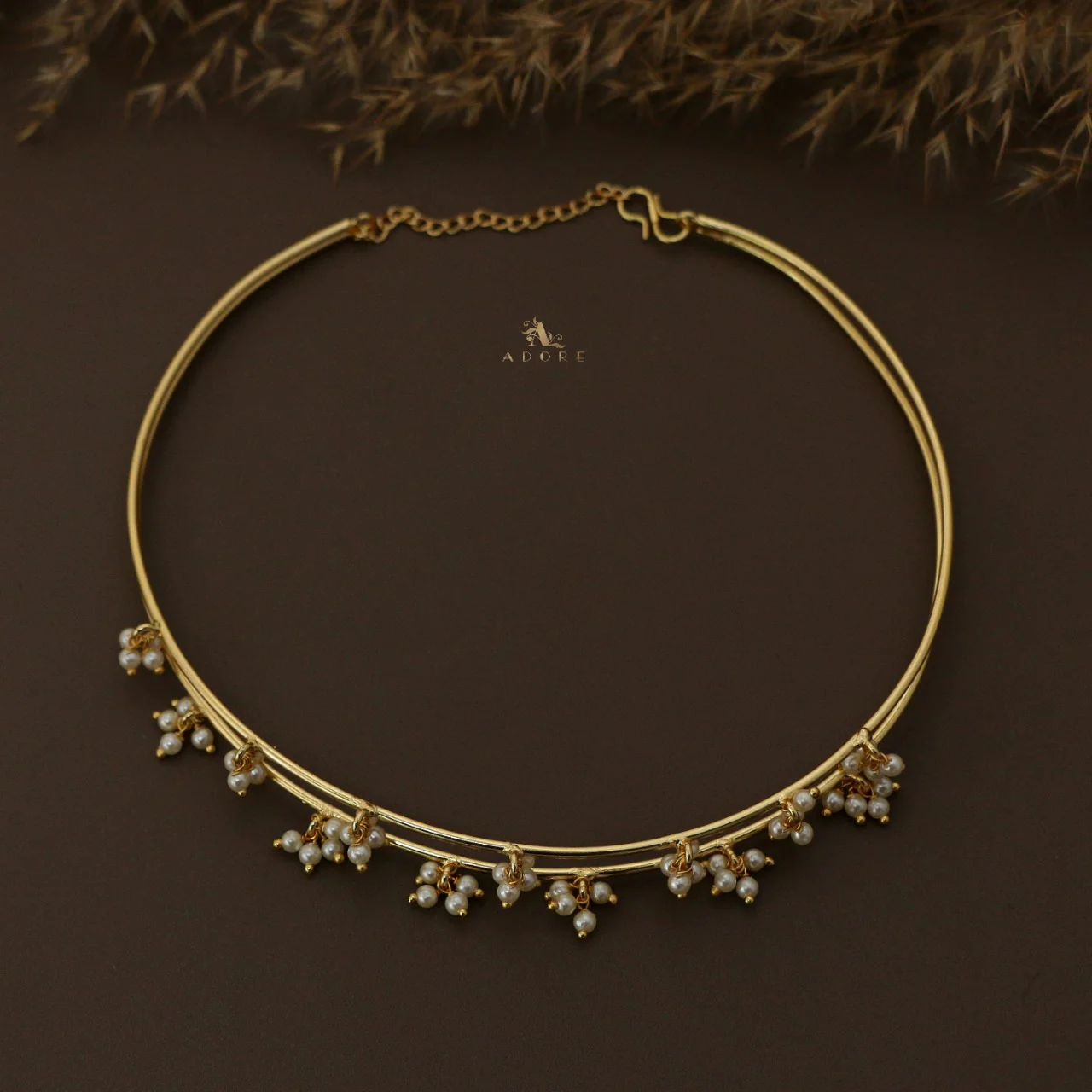 Lysander Pearl 2 Layer Neck Cuff - Image 3