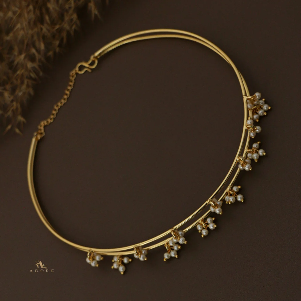 Lysander Pearl 2 Layer Neck Cuff - Image 5