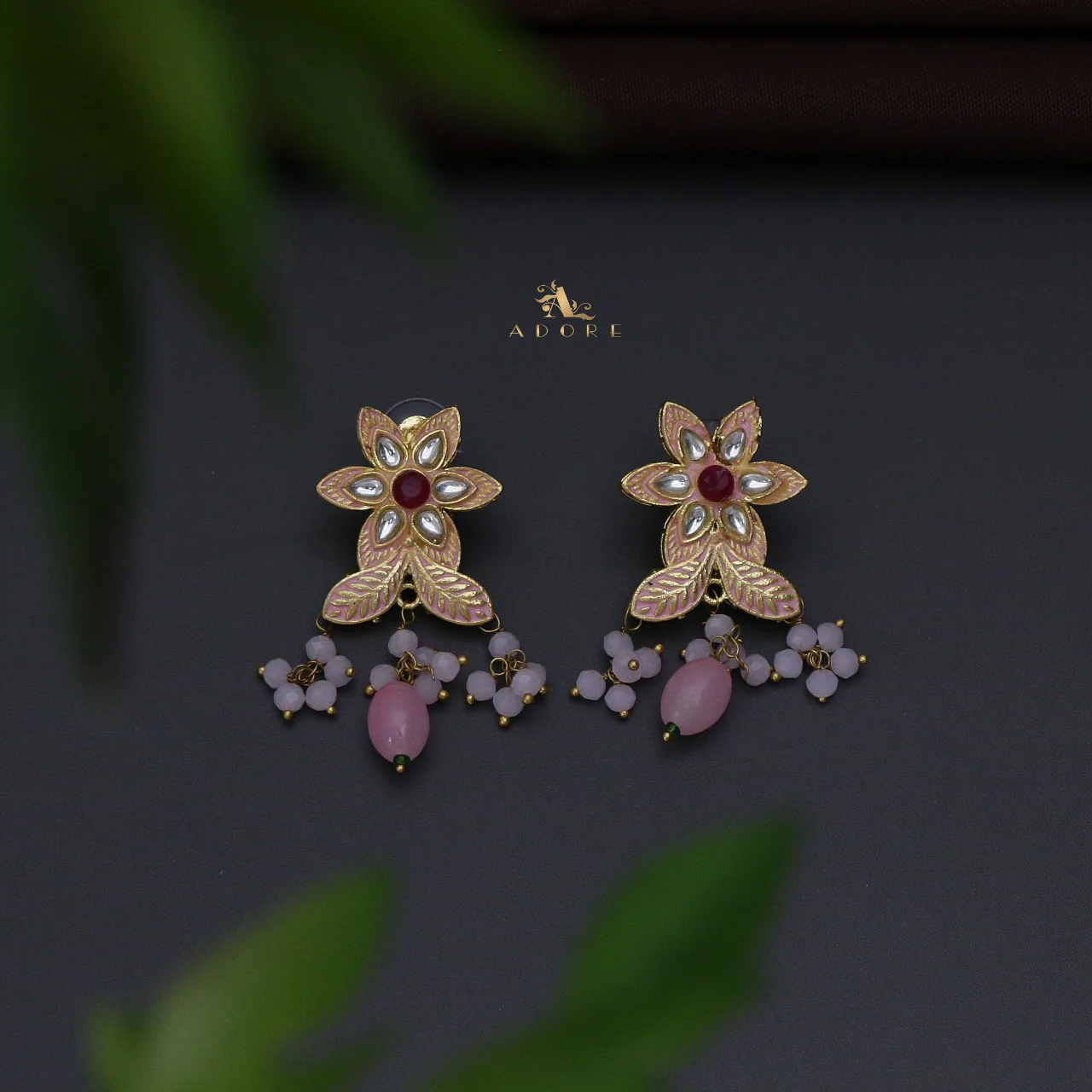 Dhanvitha Onyx Kundan Neckpiece With Earring - Image 14