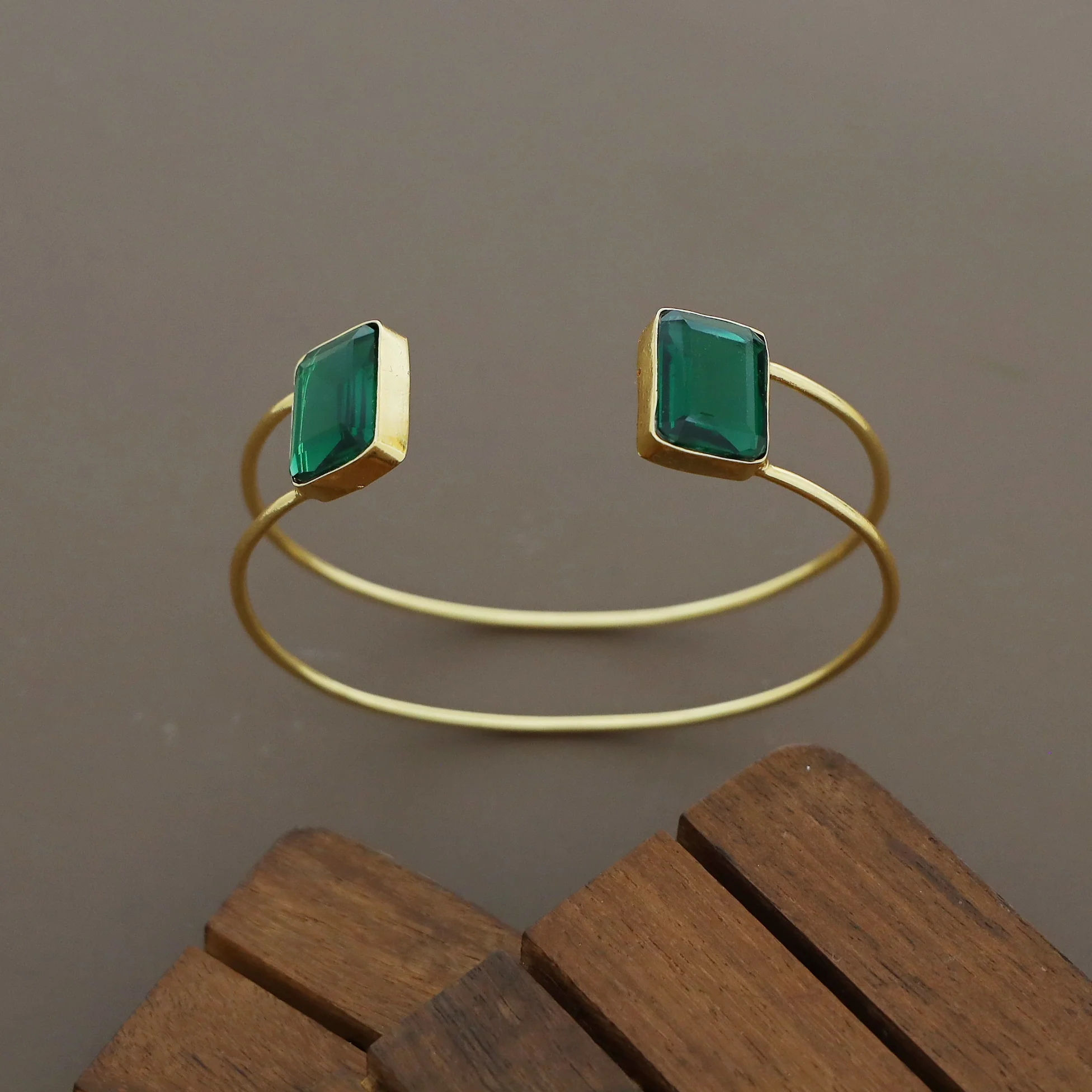 Corelia 2 Layer Dual Rectangle Glossy Bangle - Image 7