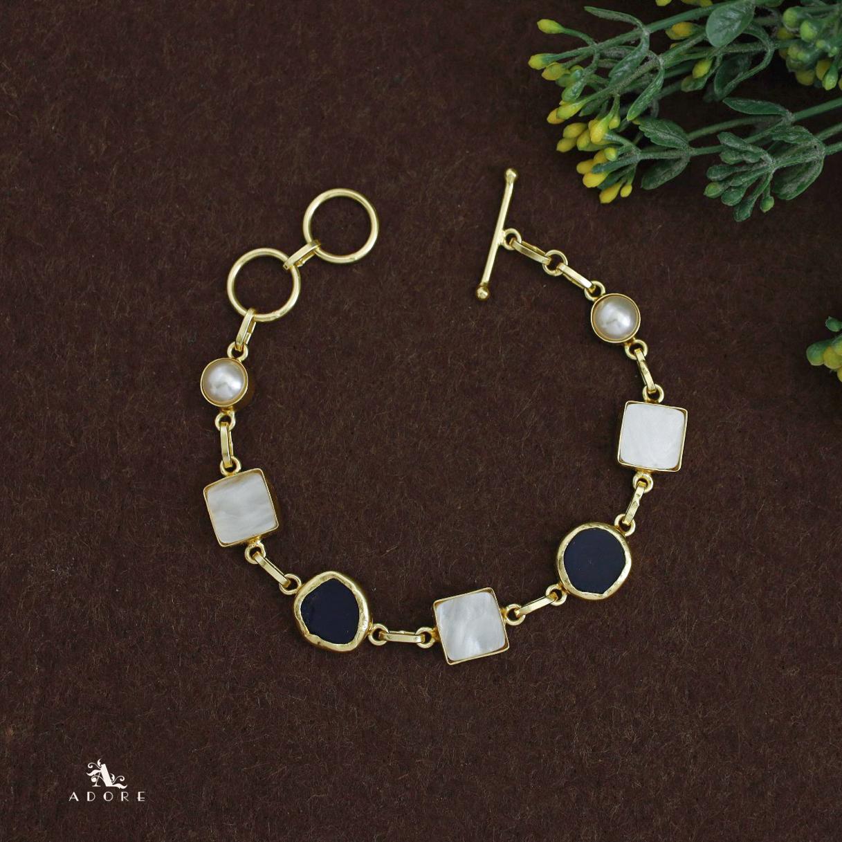 Dafne MOP + Raw Stone + Dyed Stone  Bracelet - Image 17