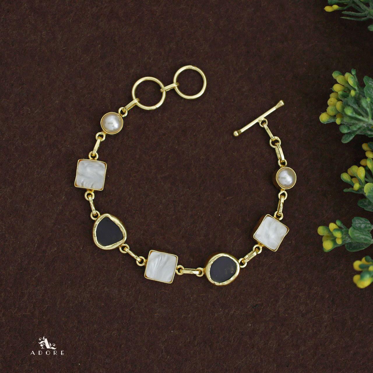 Dafne MOP + Raw Stone + Dyed Stone  Bracelet - Image 18