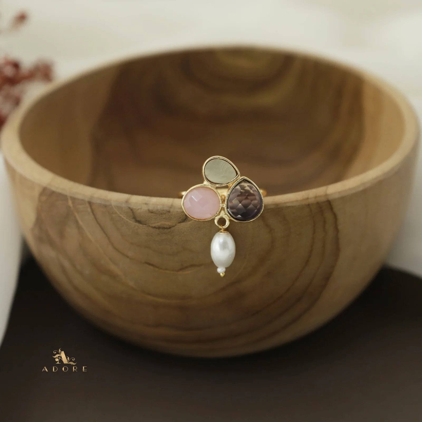 Daksha Glossy Pearl Ring - Image 5