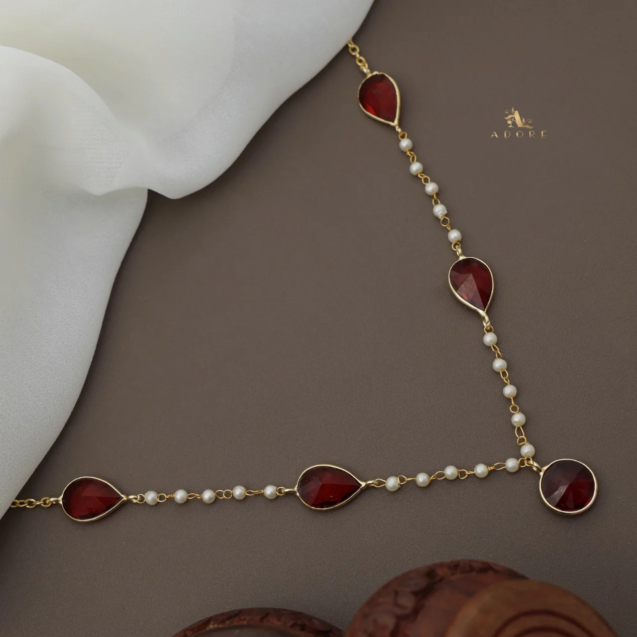 Daysha Glossy Pearl Neckpiece - Image 12