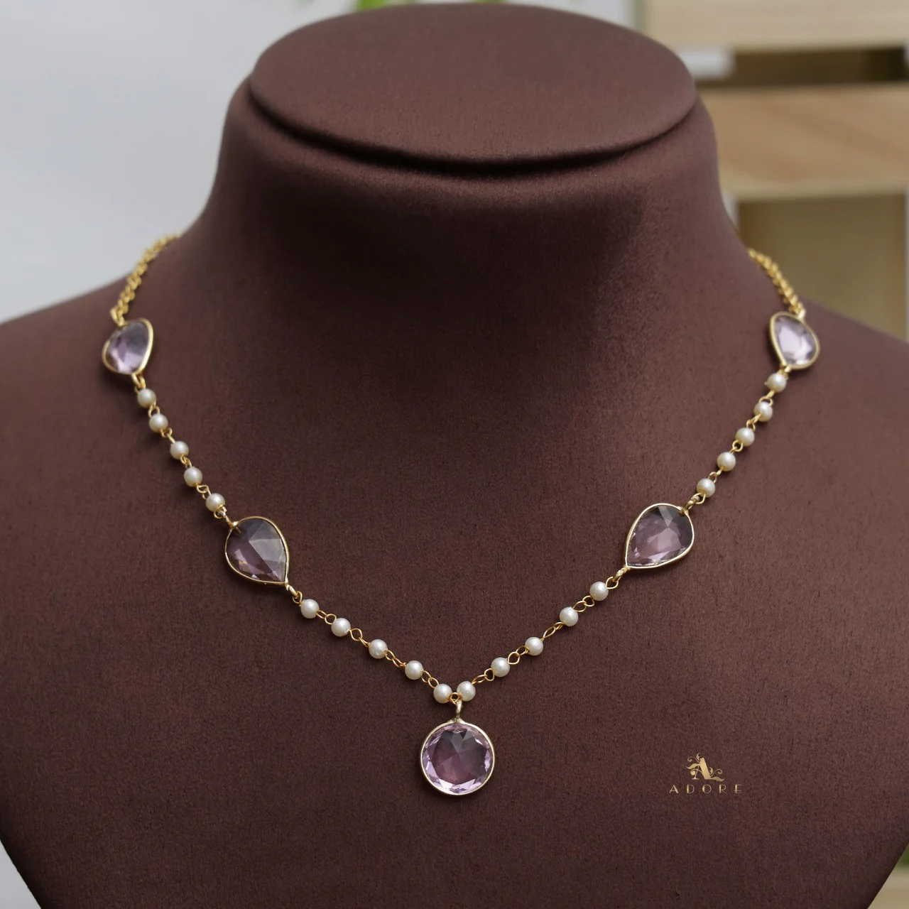 Daysha Glossy Pearl Neckpiece - Image 14