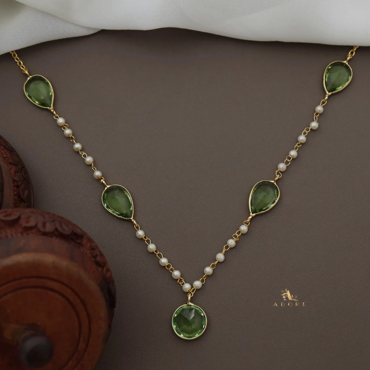 Daysha Glossy Pearl Neckpiece - Image 5