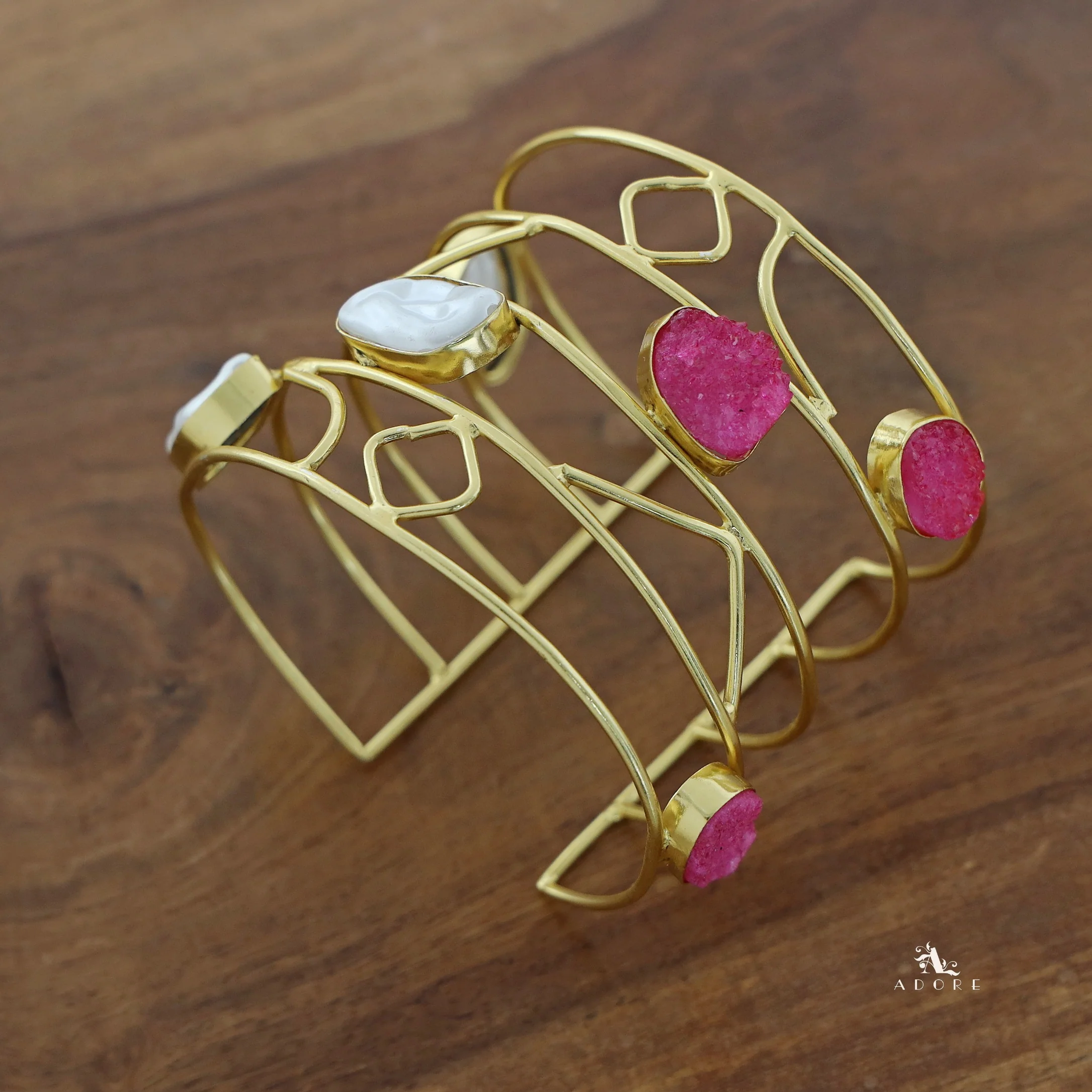 Deanna 4 Layered Druzy Stone + Baroque Bangle - Image 10