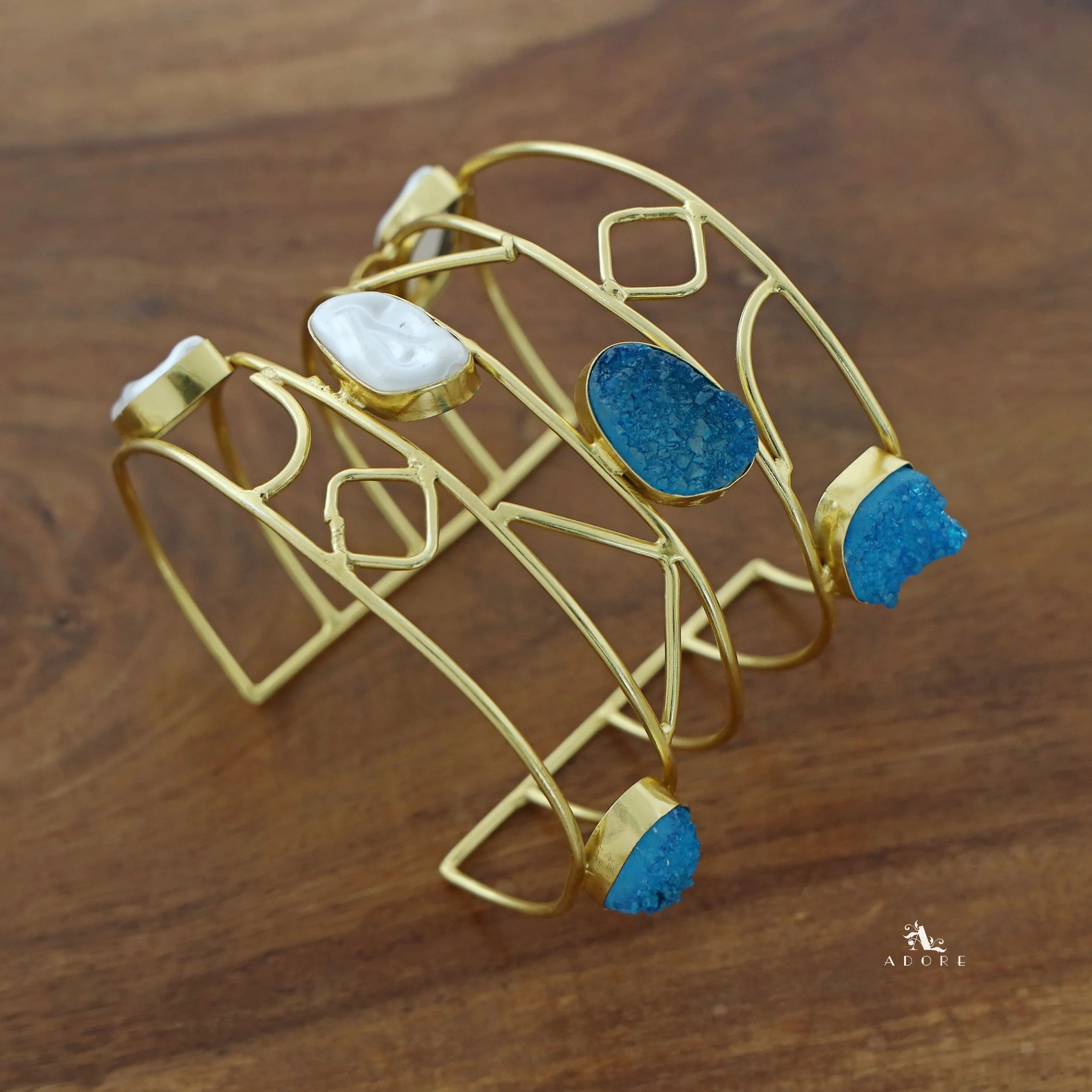 Deanna 4 Layered Druzy Stone + Baroque Bangle - Image 6