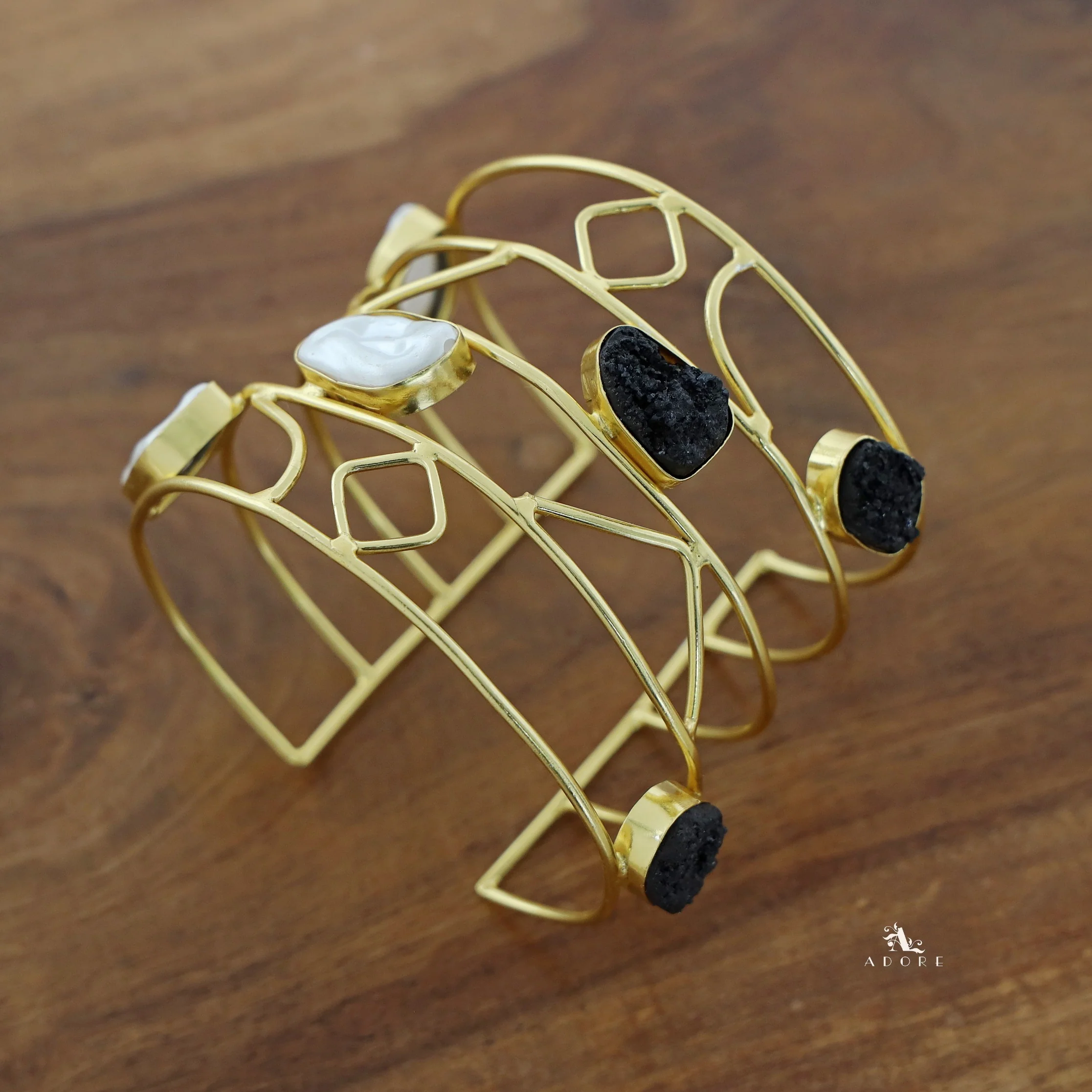 Deanna 4 Layered Druzy Stone + Baroque Bangle - Image 7