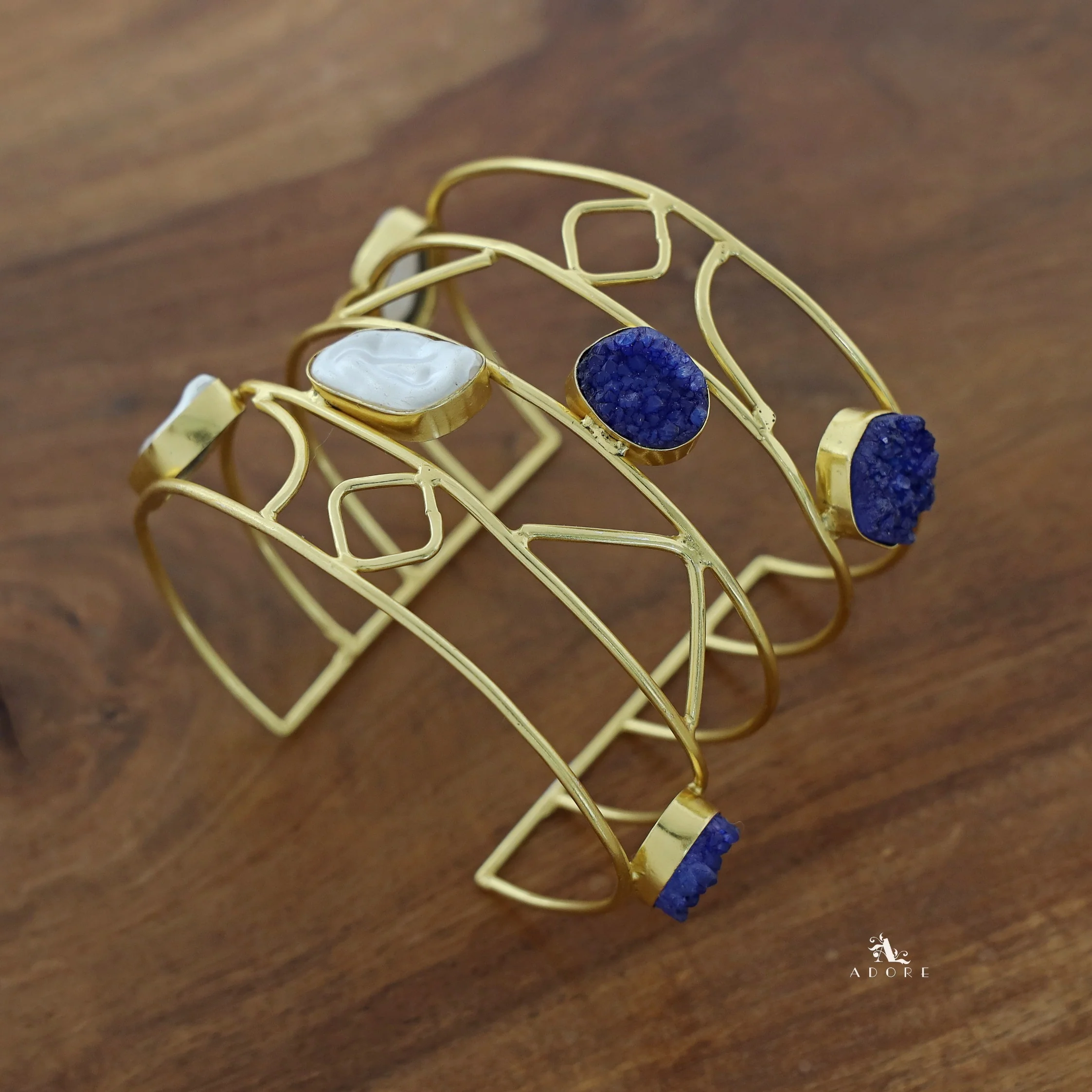 Deanna 4 Layered Druzy Stone + Baroque Bangle - Image 9
