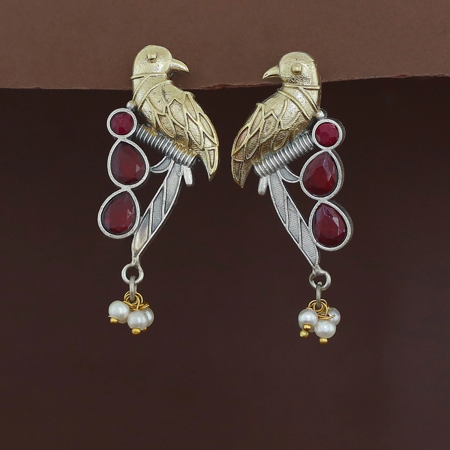 Devanya Falcon Drop Pearl Earring - Image 3