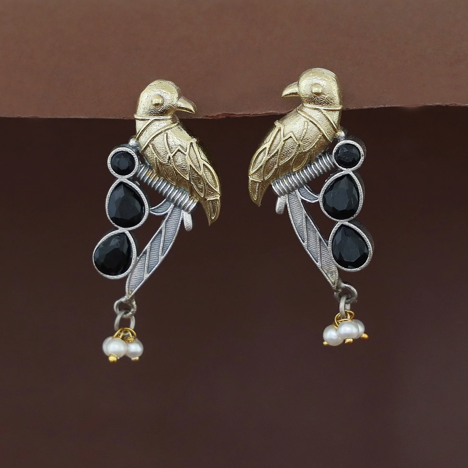 Devanya Falcon Drop Pearl Earring - Image 4
